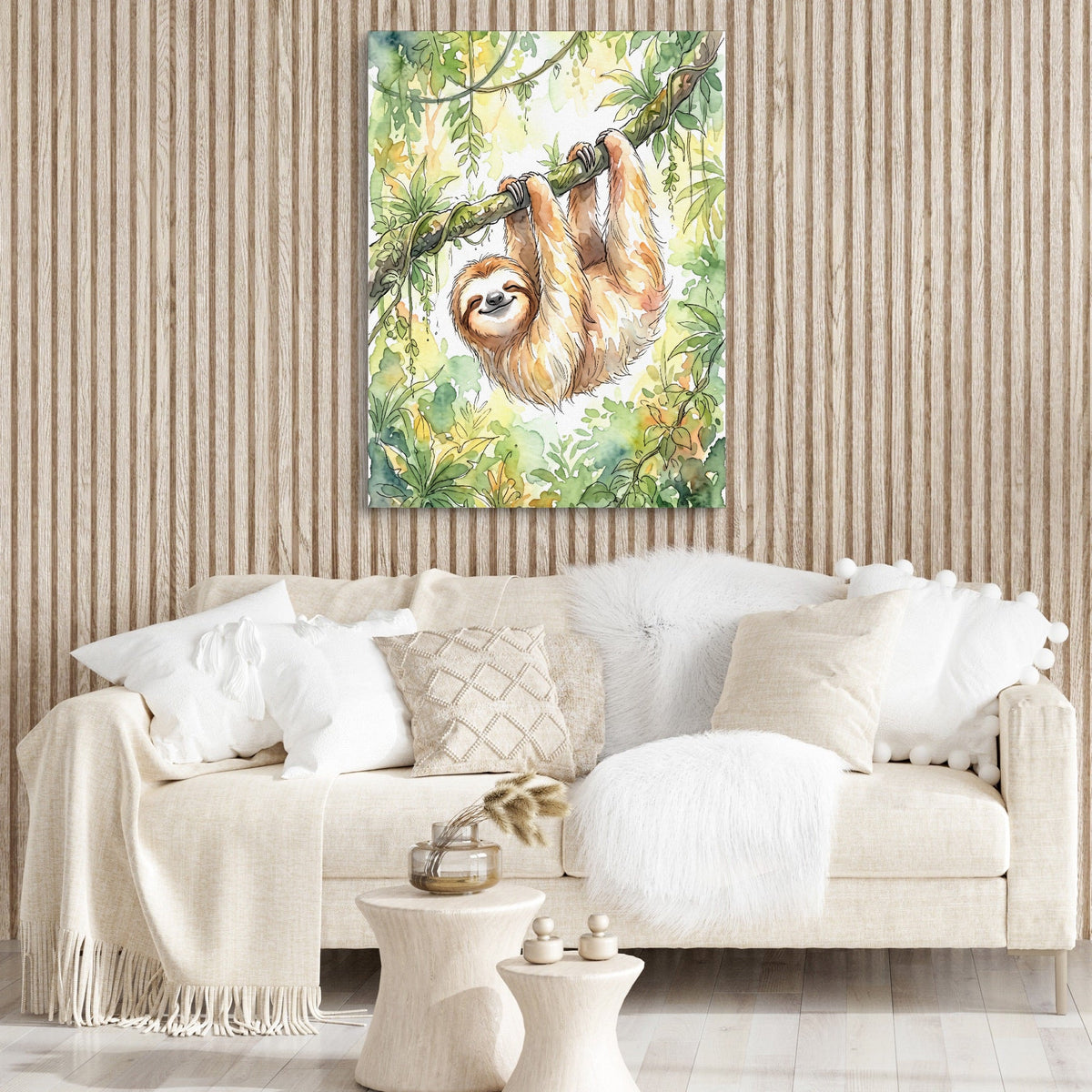 Sloth Watercolor - Luxury Wall Art