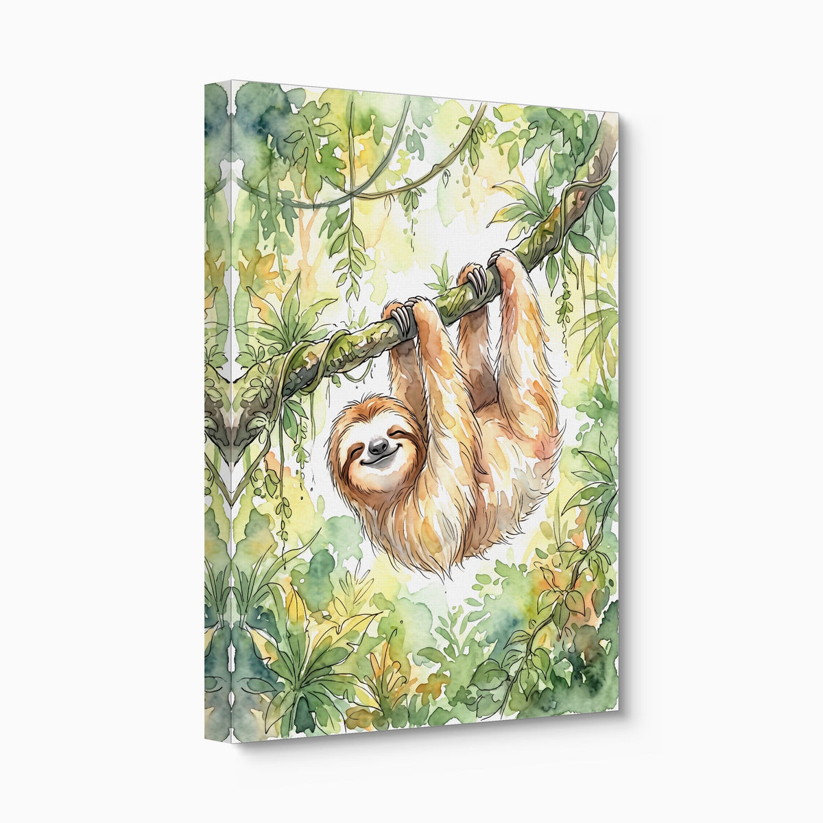 Sloth Watercolor - Luxury Wall Art
