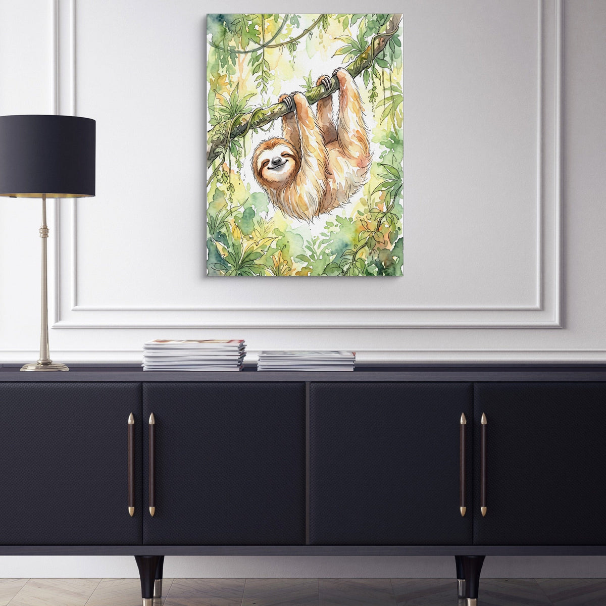 Sloth Watercolor - Luxury Wall Art