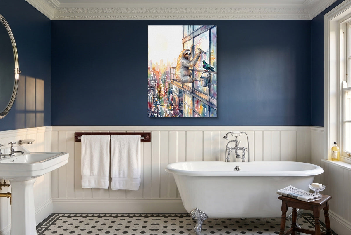 Sloth Window Washer - Luxury Wall Art