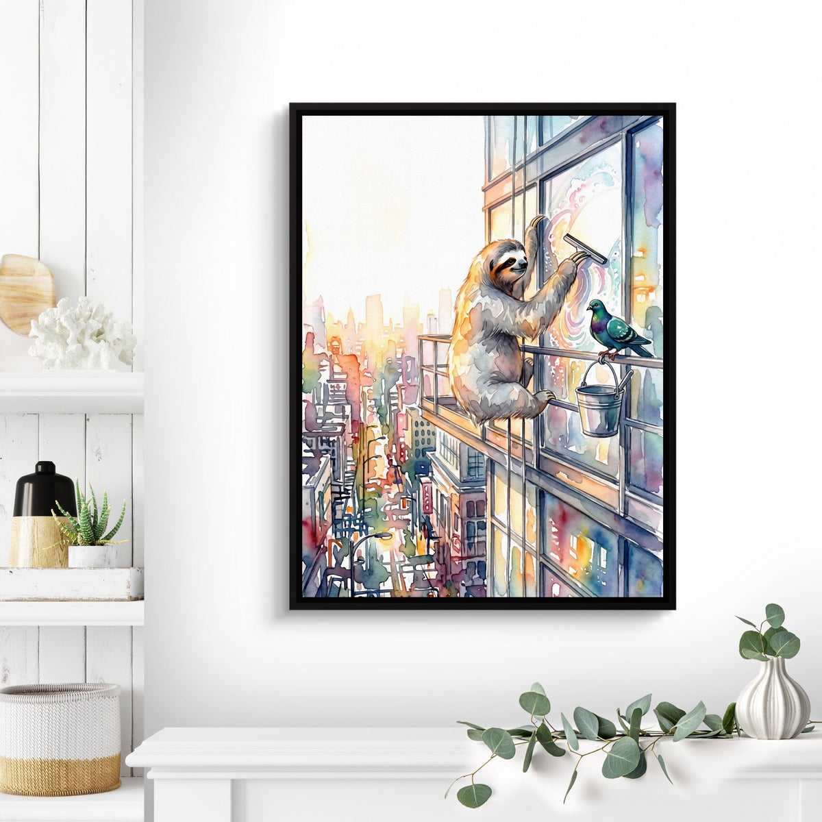 Sloth Window Washer - Luxury Wall Art