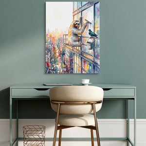 Sloth Window Washer - Luxury Wall Art