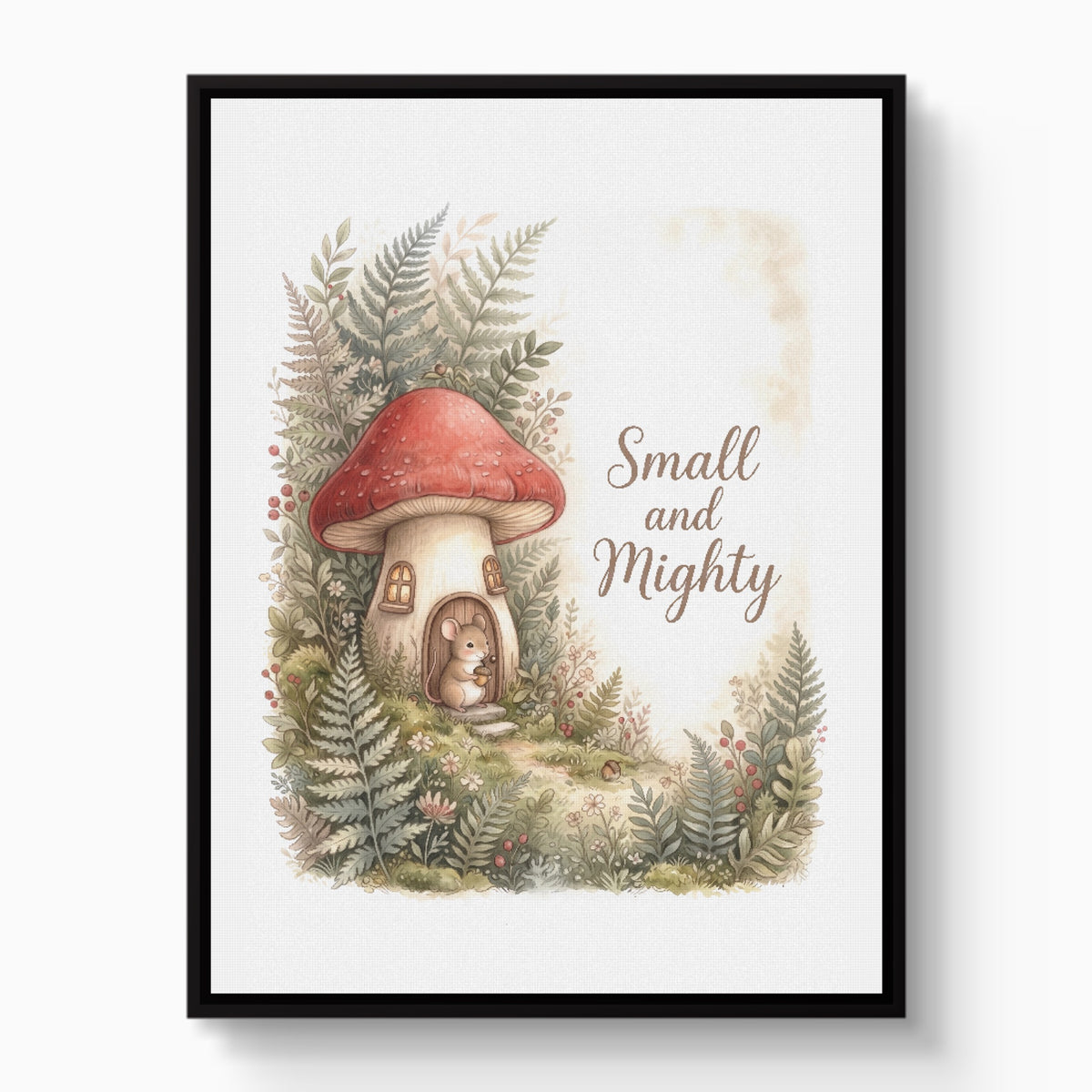 Small and Mighty — small and mighty white studio framed black