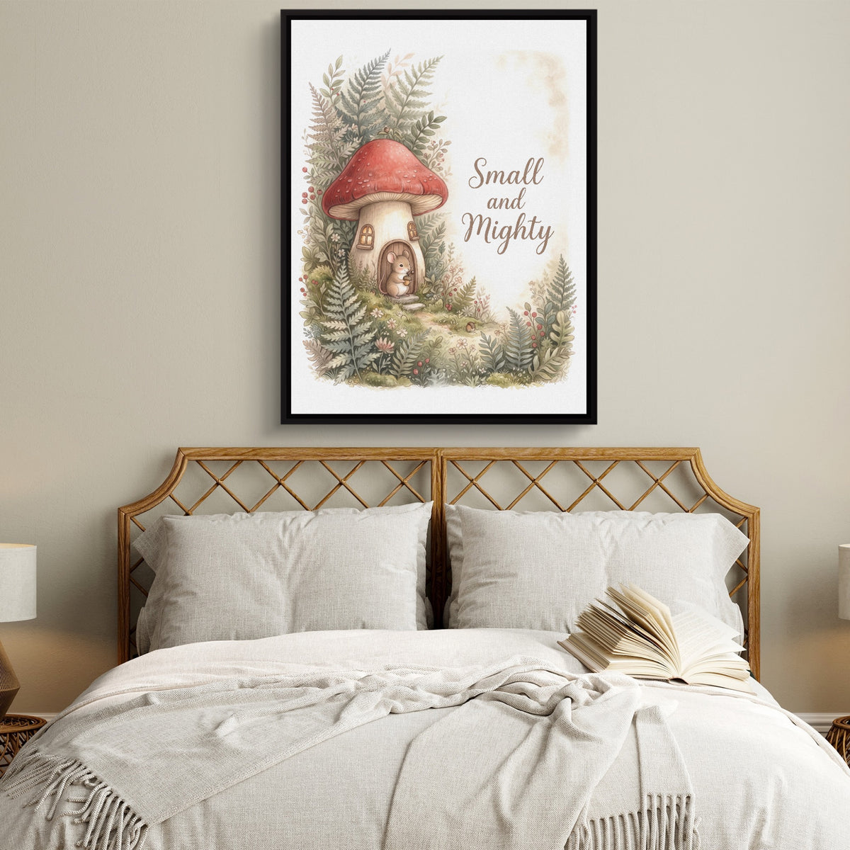 Small and Mighty — small and mighty sq white bedroom 1port framed black