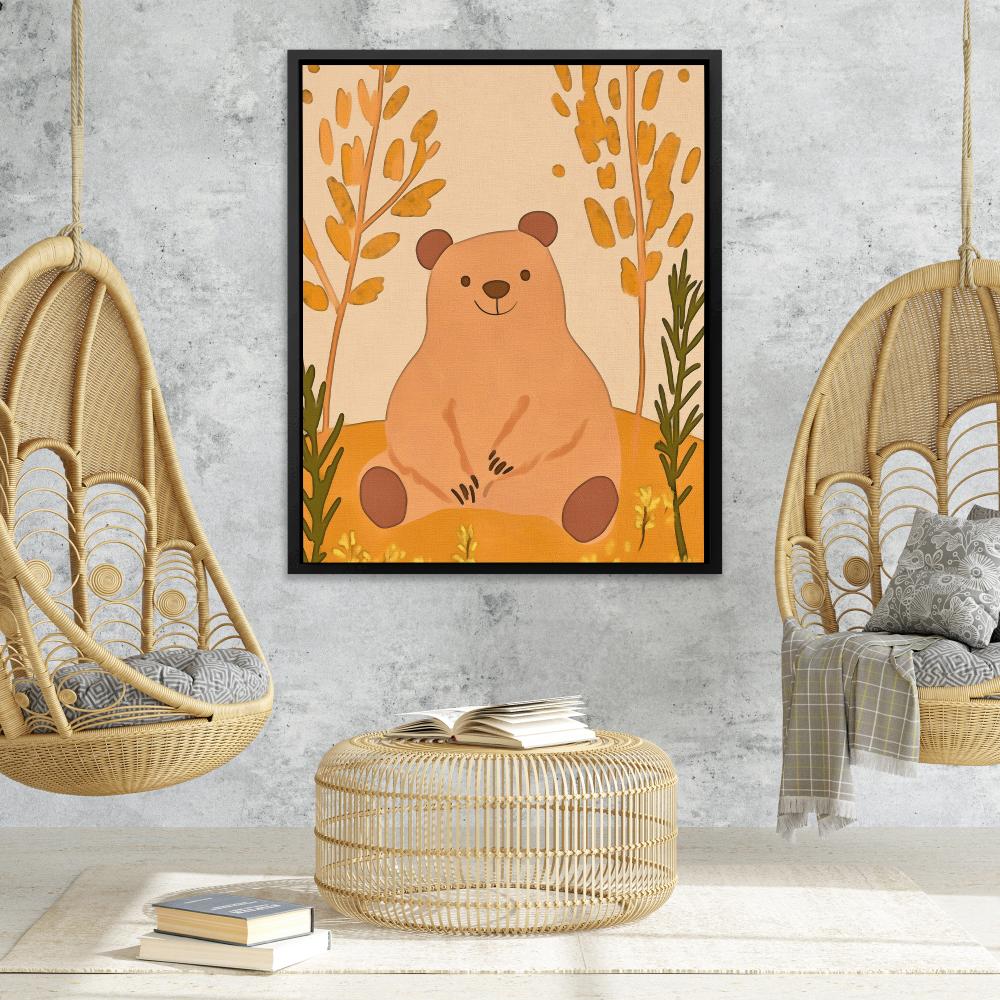 Smiling Bear in Nature - Luxury Wall Art
