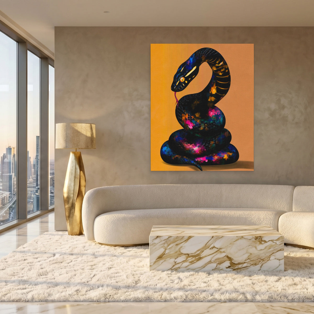 Snake Cosmic Flow — Snake Cosmic Flow White Gold Lux Port 230
