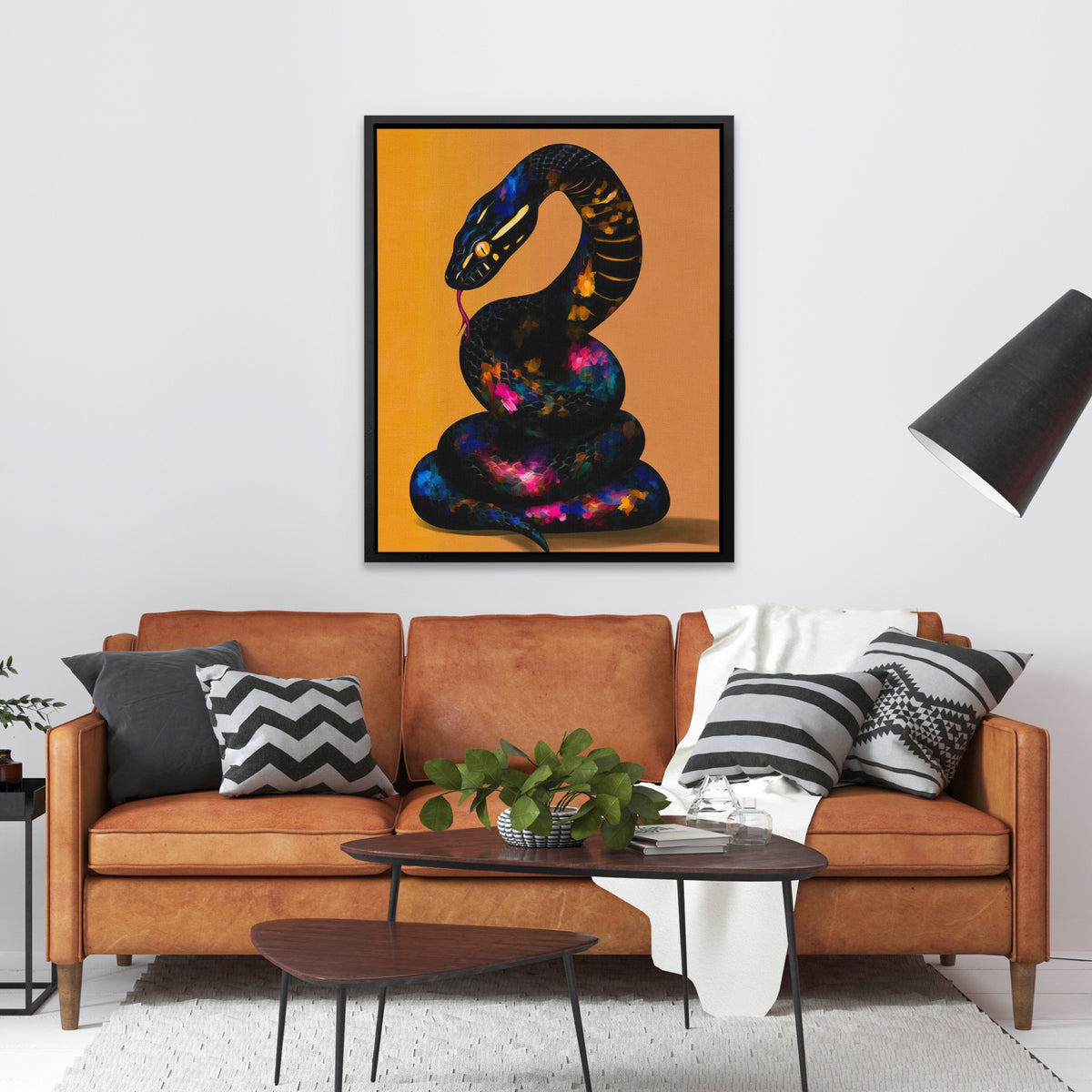 Snake Cosmic Flow — Snake Cosmic Flow Orange Couch 146