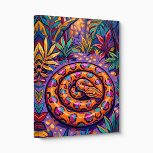 Snake Tropical Hues — snake tropical hues angled flush print