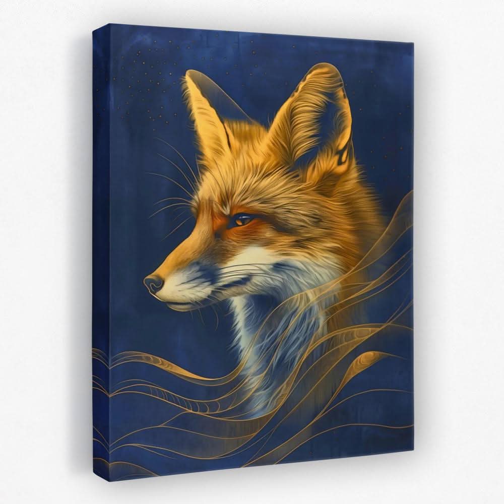 Sneaky Fox - Animals Canvas Wall Art