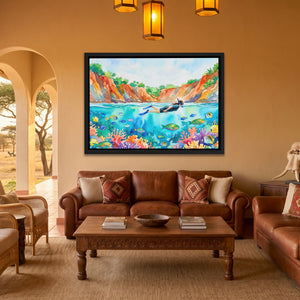 Snorkeler Coral Reef — Snorkeler Coral Reef Safari House Land 248