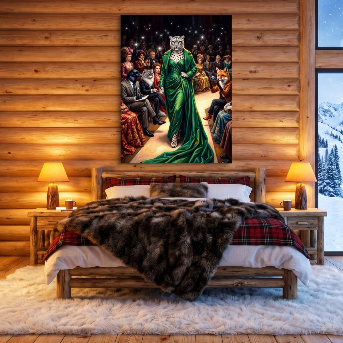 Snow Leopard Runway - Luxury Wall Art