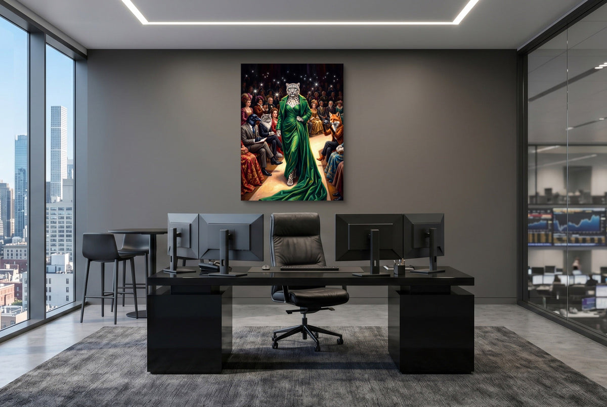 Snow Leopard Runway - Luxury Wall Art