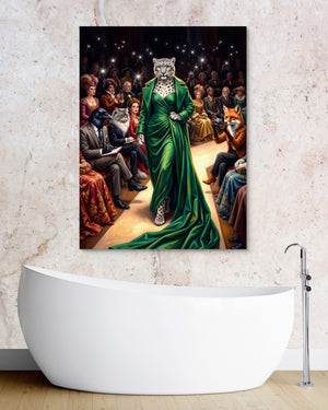 Snow Leopard Runway — snow leopard runway psd granite bathroom 1port flush print