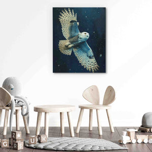 Snow Owl in Flight - Luxury Wall Art