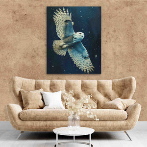 Snow Owl in Flight - Luxury Wall Art