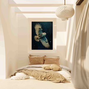 Snow Owl in Flight - Luxury Wall Art