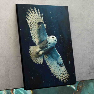 Snow Owl in Flight - Luxury Wall Art