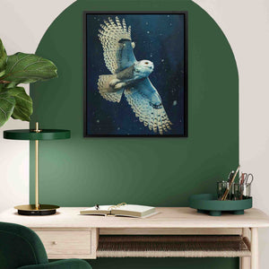 Snow Owl in Flight - Luxury Wall Art