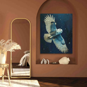 Snow Owl in Flight - Luxury Wall Art