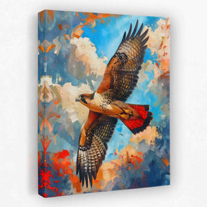 Soaring Red Hawk - Luxury Wall Art