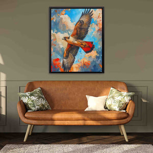 Soaring Red Hawk - Luxury Wall Art