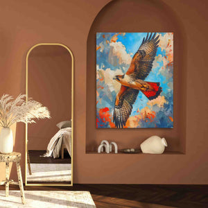 Soaring Red Hawk - Luxury Wall Art