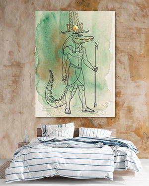 Sobek Divine Guardian — sobek divine guardian psd clay beige bedroom 1port flush print