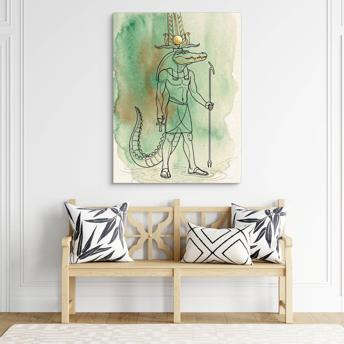 Sobek Divine Guardian — sobek divine guardian sq living room chair 1port flush print