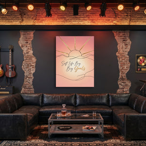 Soft Golden Sunrise — soft golden sunrise sq man cave guitar 1port flush print