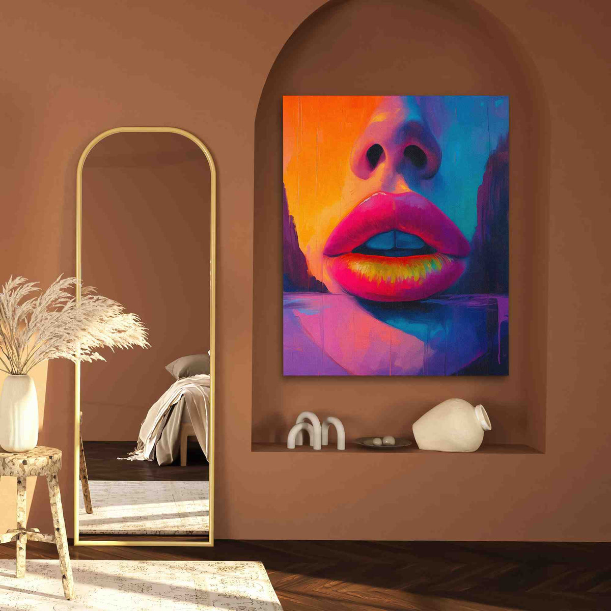 Soft Rose Lips - Luxury Wall Art