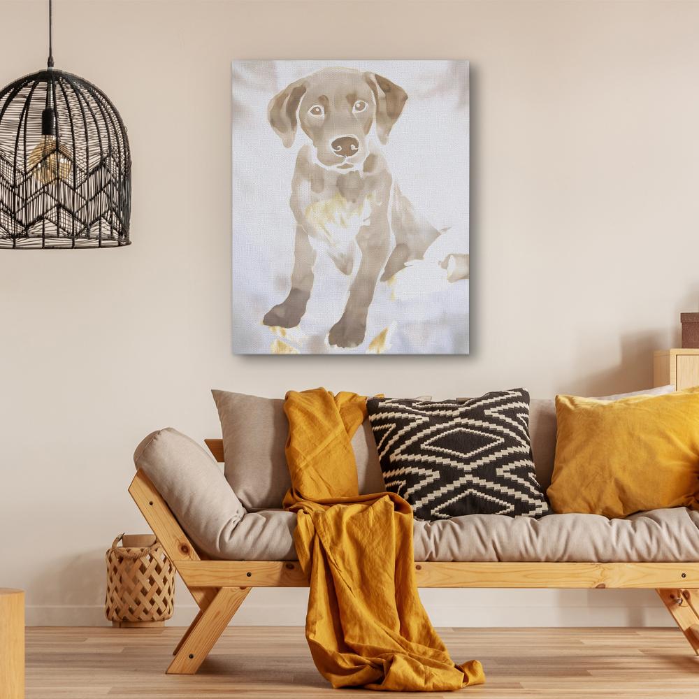 Soft Watercolor Puppy - Luxury Wall Art