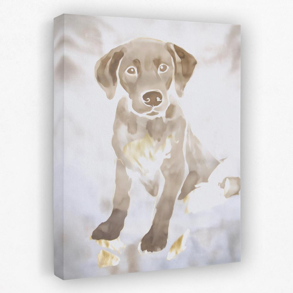 Soft Watercolor Puppy - Luxury Wall Art