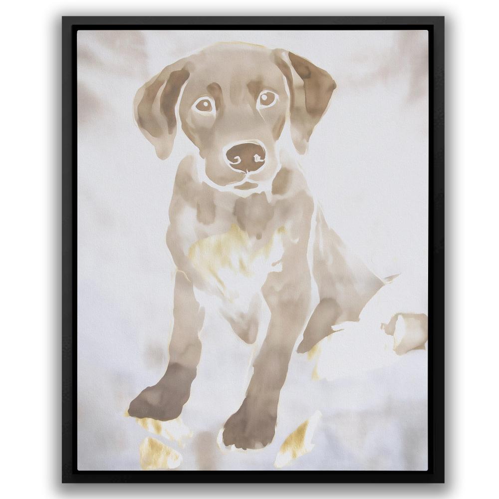 Soft Watercolor Puppy - Luxury Wall Art
