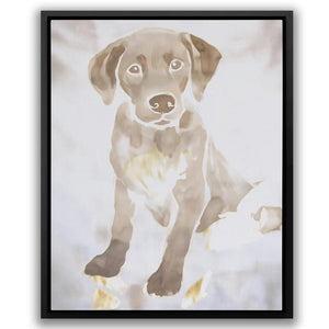 Soft Watercolor Puppy - Luxury Wall Art