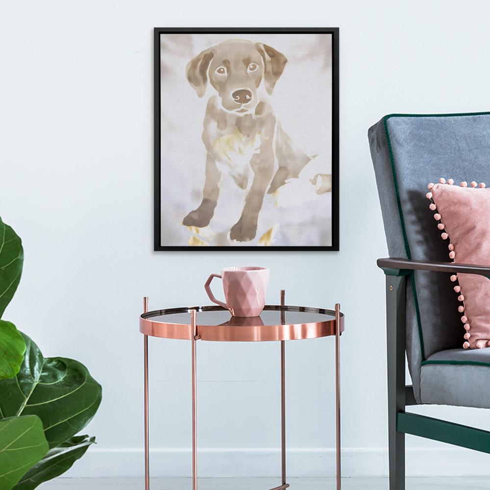 Soft Watercolor Puppy - Luxury Wall Art