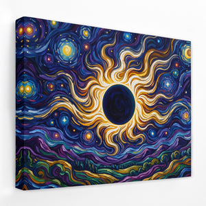 Solar Flare Cosmos — Solar Flare Cosmos Landscape   Side View   Mirror Wrap 125