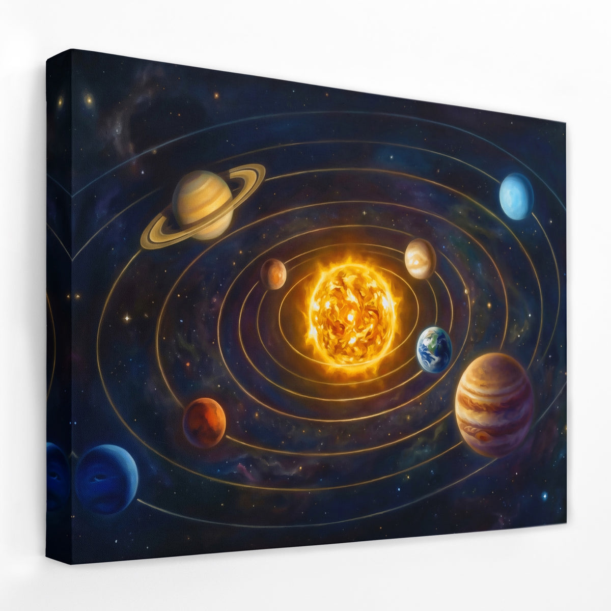 Solar System Orbital — Solar System Orbital Landscape   Side View   Mirror Wrap 126