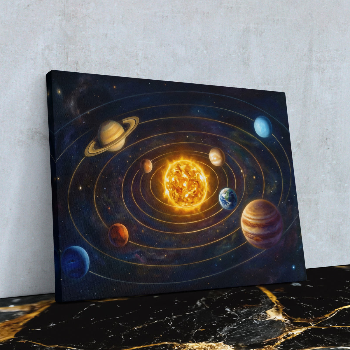 Solar System Orbital — Solar System Orbital Against Wall4x5 Reflect 14