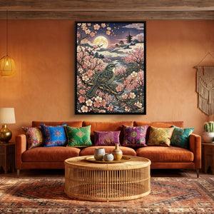 Songbird Sakura Moon — songbird sakura moon sq az aesthetic 1port framed black