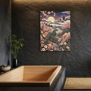Songbird Sakura Moon — songbird sakura moon sq bamboo bathroom 1port flush print