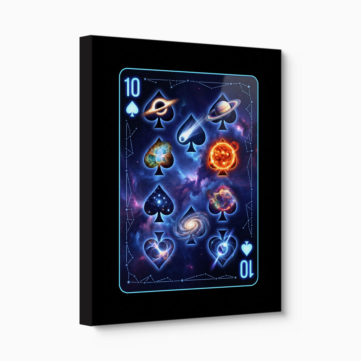 Space 10 Spades Card — space 10 spades card angled flush print