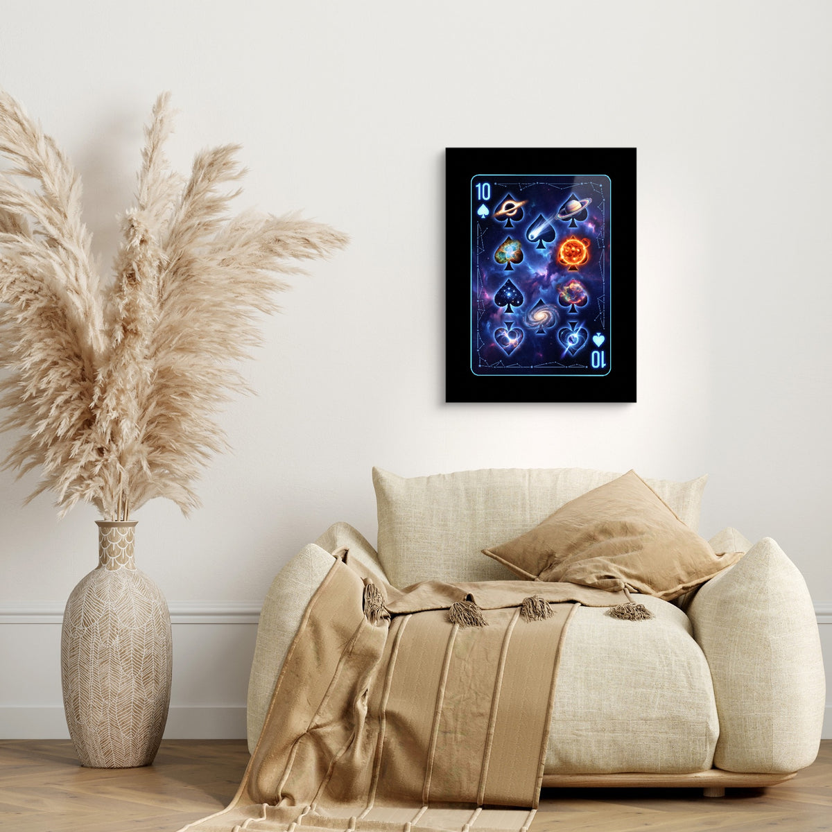 Space 10 Spades Card — space 10 spades card sq beige couch 1port flush print