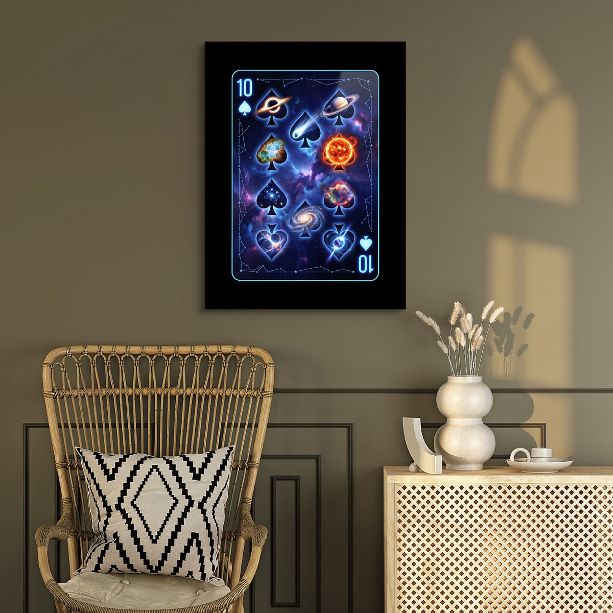 Space 10 Spades Card — space 10 spades card sq chair wall v2 1port flush print