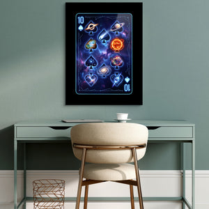 Space 10 Spades Card — space 10 spades card sq green desk 1port flush print