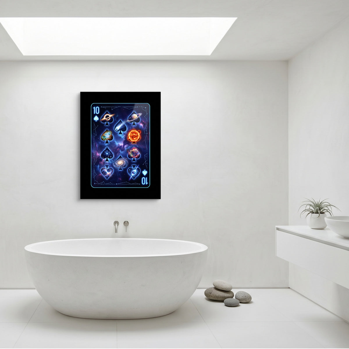 Space 10 Spades Card — space 10 spades card sq minimalist bathroom 1port flush print