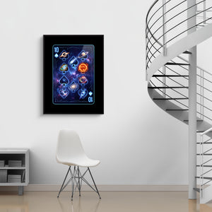 Space 10 Spades Card — space 10 spades card sq spiral stairs 1port framed black
