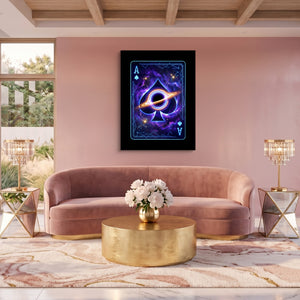 Space Ace Spades Card — space ace spades card sq pink pleasure 1port flush print