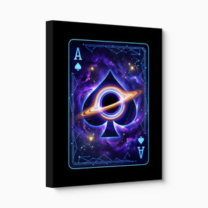 Space Ace Spades Card — space ace spades card angled flush print