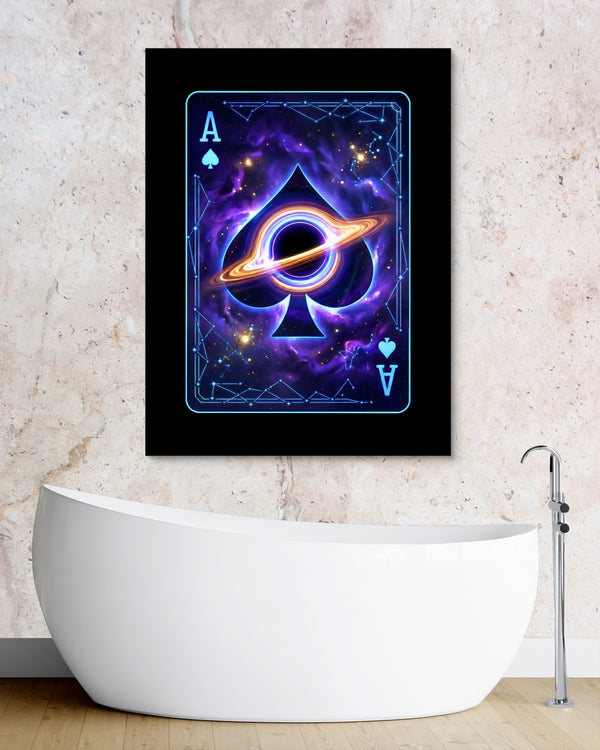 Space Ace Spades Card in a room