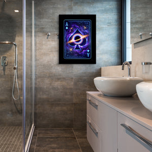 Space Ace Spades Card — space ace spades card sq bathroom 1port flush print